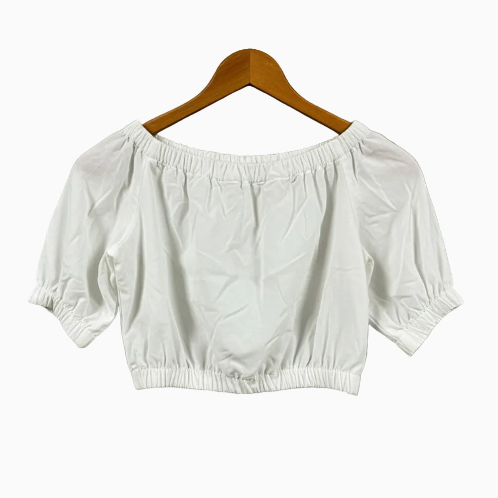Please top bambina bianco con tasche - Abbigliamento bambini firmato | CDifferent Outlet