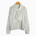 Alice Pi camicia avorio elegante con maxi volant frontale bambina