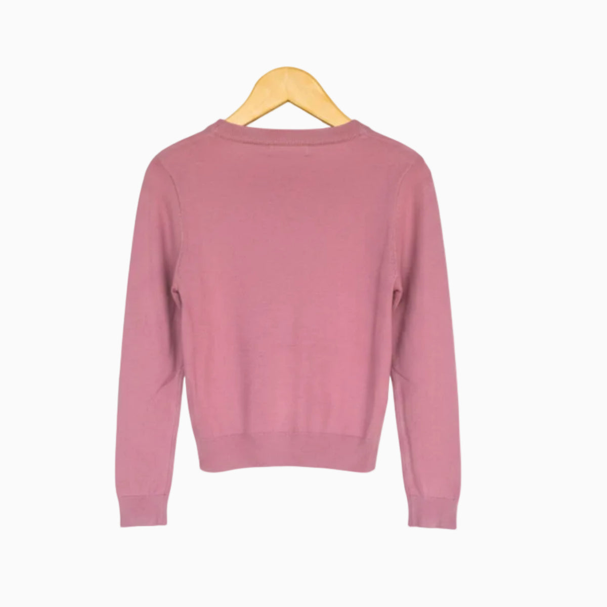 Alice Pi maglia basic in rosa cipria con dettaglio cuore bambina