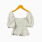 Mayoral top bianco bambina nido d’ape