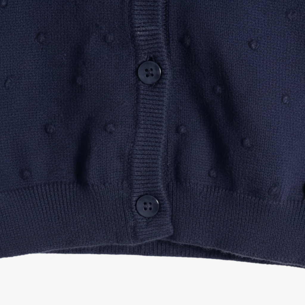 Alice Pi cardigan blu a pois in rilievo neonata