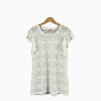 Please maglia manica corta pizzo bambina bianca - Abbigliamento bambini firmato | CDifferent Outlet