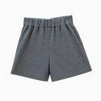 retro gonna pantaloncini grigio elastico vita raccolta