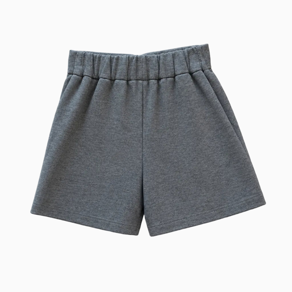 retro gonna pantaloncini grigio elastico vita raccolta