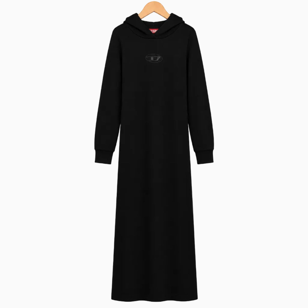 Diesel Abito Lungo Felpa Nero con Cappuccio e Logo bambina | CDifferent Outlet
