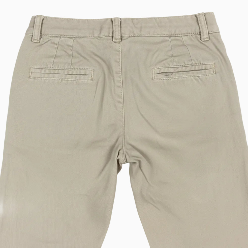 Papermoon pantalone slim fit beige con tasche americane bambino