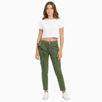 Patrizia Pepe pantalone bambina con rouge verde militare