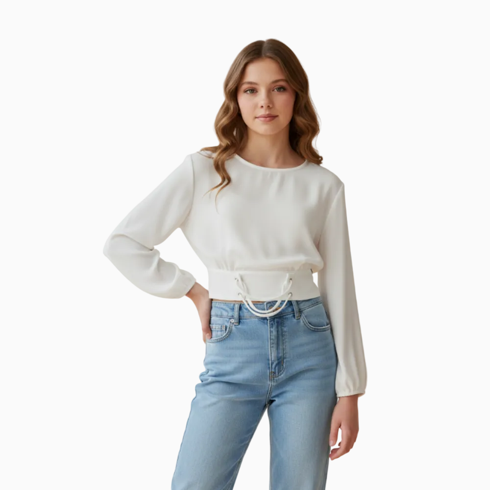 Kocca blusa bambina intreccio bianca - Abbigliamento bambini firmato | CDifferent Outlet