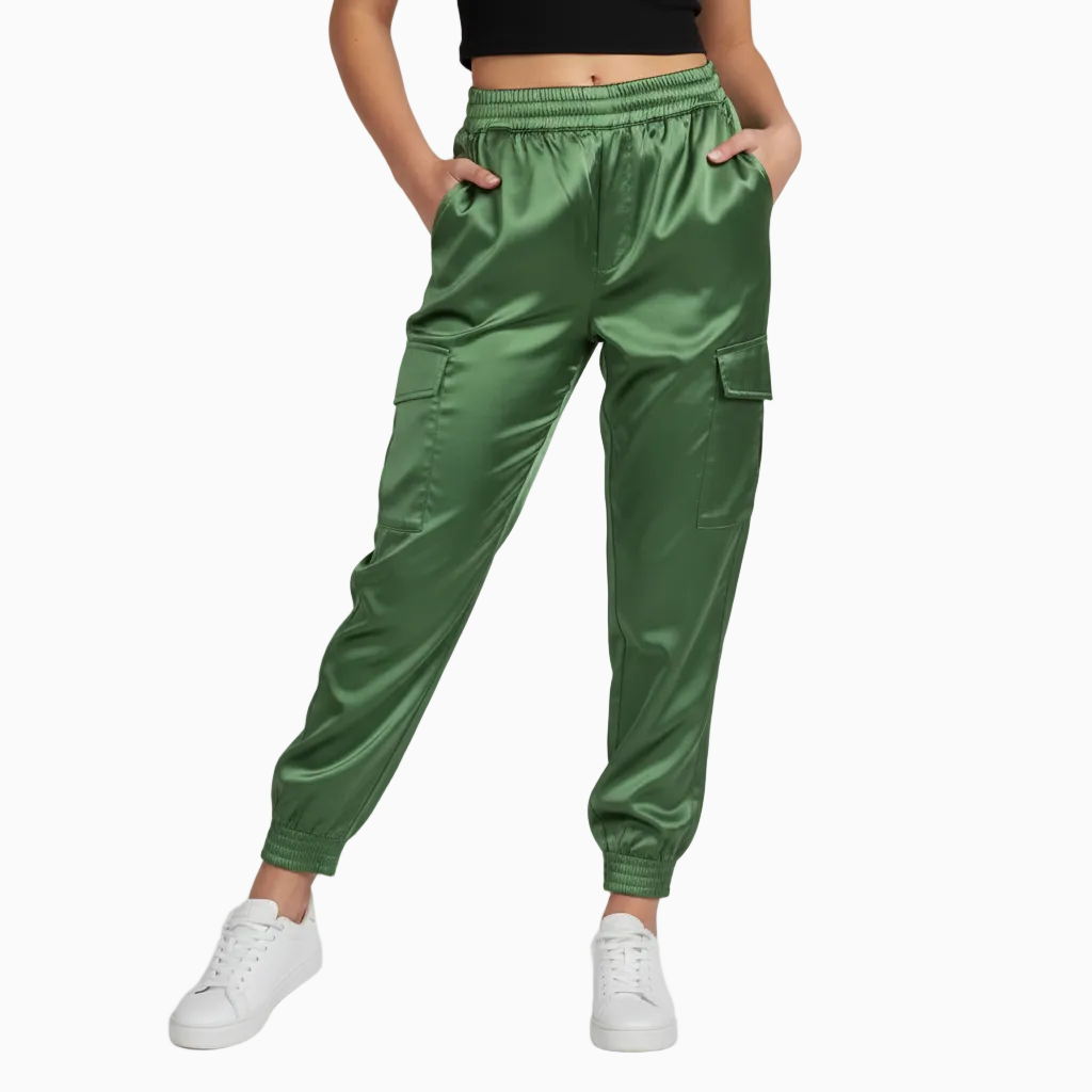 Trybeyond pantalone cargo bambina verde