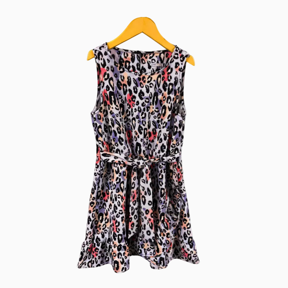 Only vestito bambina fantasia animalier lilla