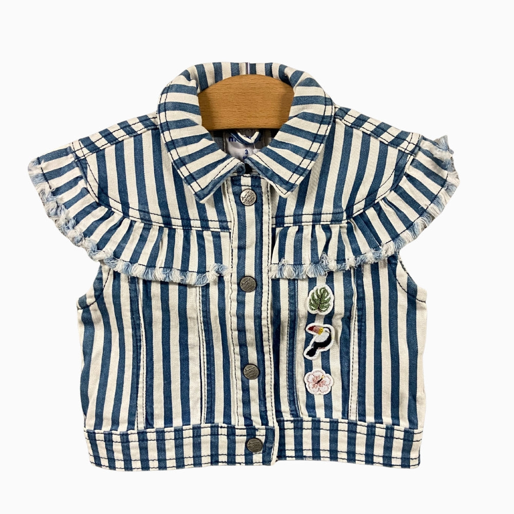 Mayoral gilet rigato bambina stile marinaretto - Abbigliamento bambini firmato | CDifferent Outlet