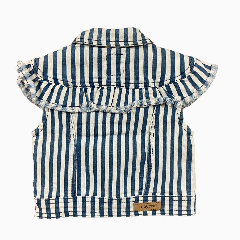 Mayoral gilet rigato bambina stile marinaretto - Abbigliamento bambini firmato | CDifferent Outlet