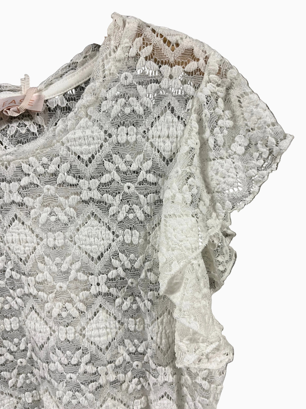Please maglia manica corta pizzo bambina bianca - Abbigliamento bambini firmato | CDifferent Outlet