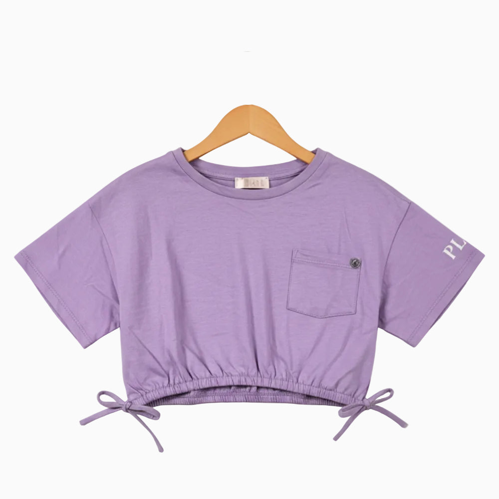 Please top manica corta lilla bambina