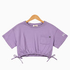 Please top manica corta lilla bambina