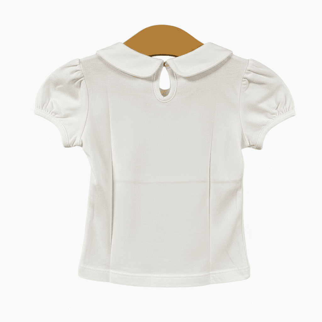 Melby t-shirt neonata bianca con cuore floreale - Abbigliamento bambini firmato | CDifferent Outlet