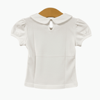 Melby t-shirt neonata bianca con cuore floreale