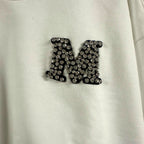 Met felpa cropped bambina bianca