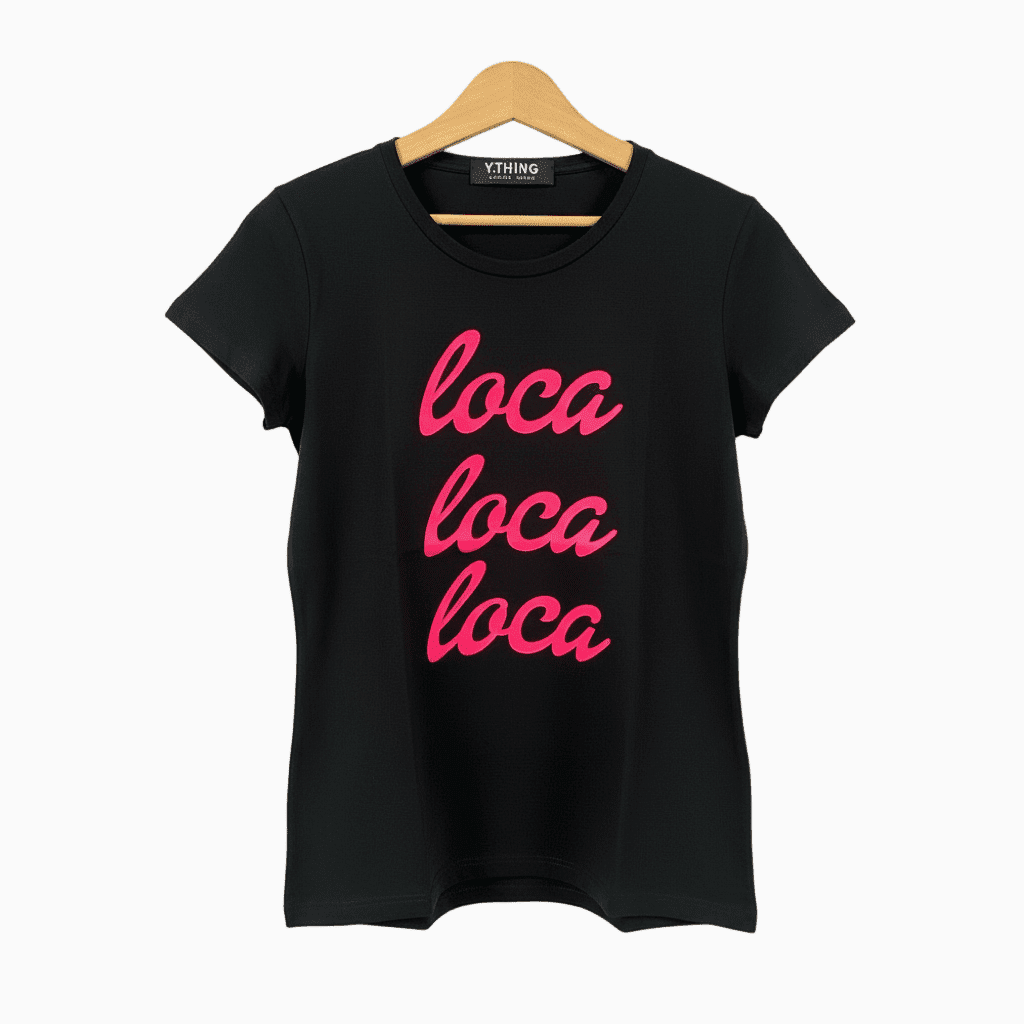 Young Thing t-shirt bambina mezza manica nera con scritta fluo - Abbigliamento bambini firmato | CDifferent Outlet