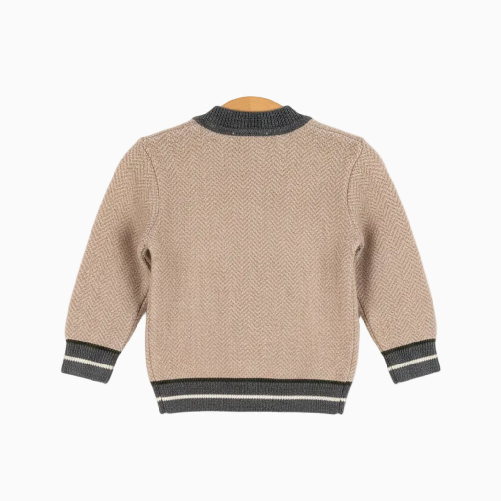 Jeckerson cardigan neonato a trecce con profili a contrasto | CDifferent Outlet