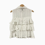 Please camicia smanicata bambina con balze - Abbigliamento bambini firmato | CDifferent Outlet