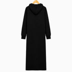 Diesel Abito Lungo Felpa Nero con Cappuccio e Logo bambina | CDifferent Outlet