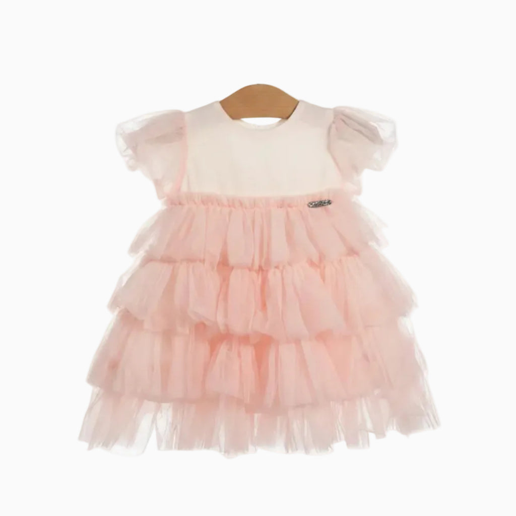 Alice Pi abito elegante neonata in tulle rosa | CDifferent Outlet