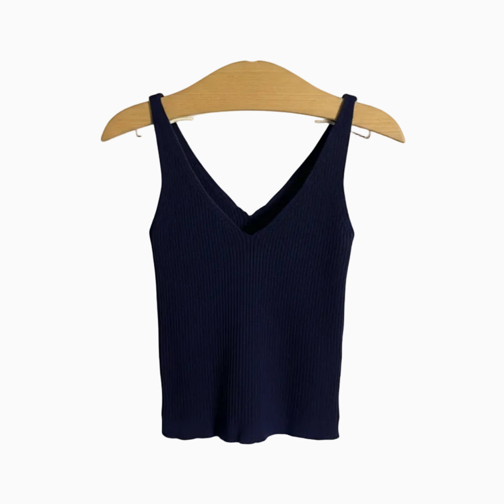 Alice Pi set maglia a costine con canotta e coprispalle blu bambina