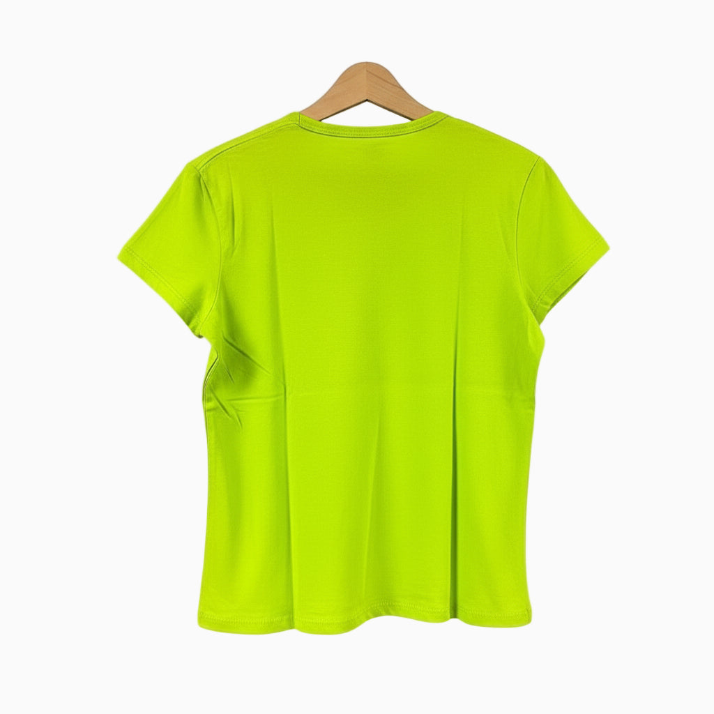 Young Thing t-shirt manica corta bambina verde con dedica