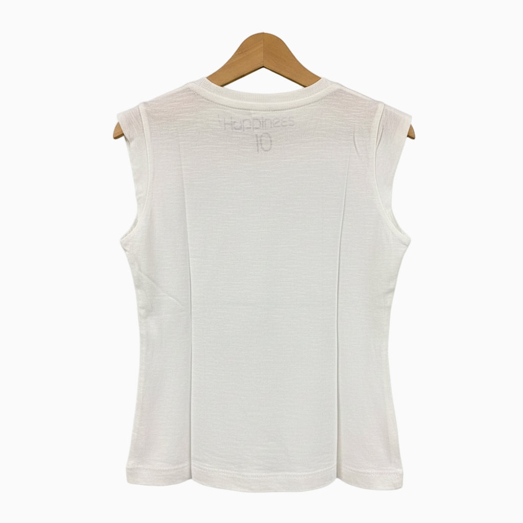 Happiness t-shirt manica corta bambina bianca gipsy