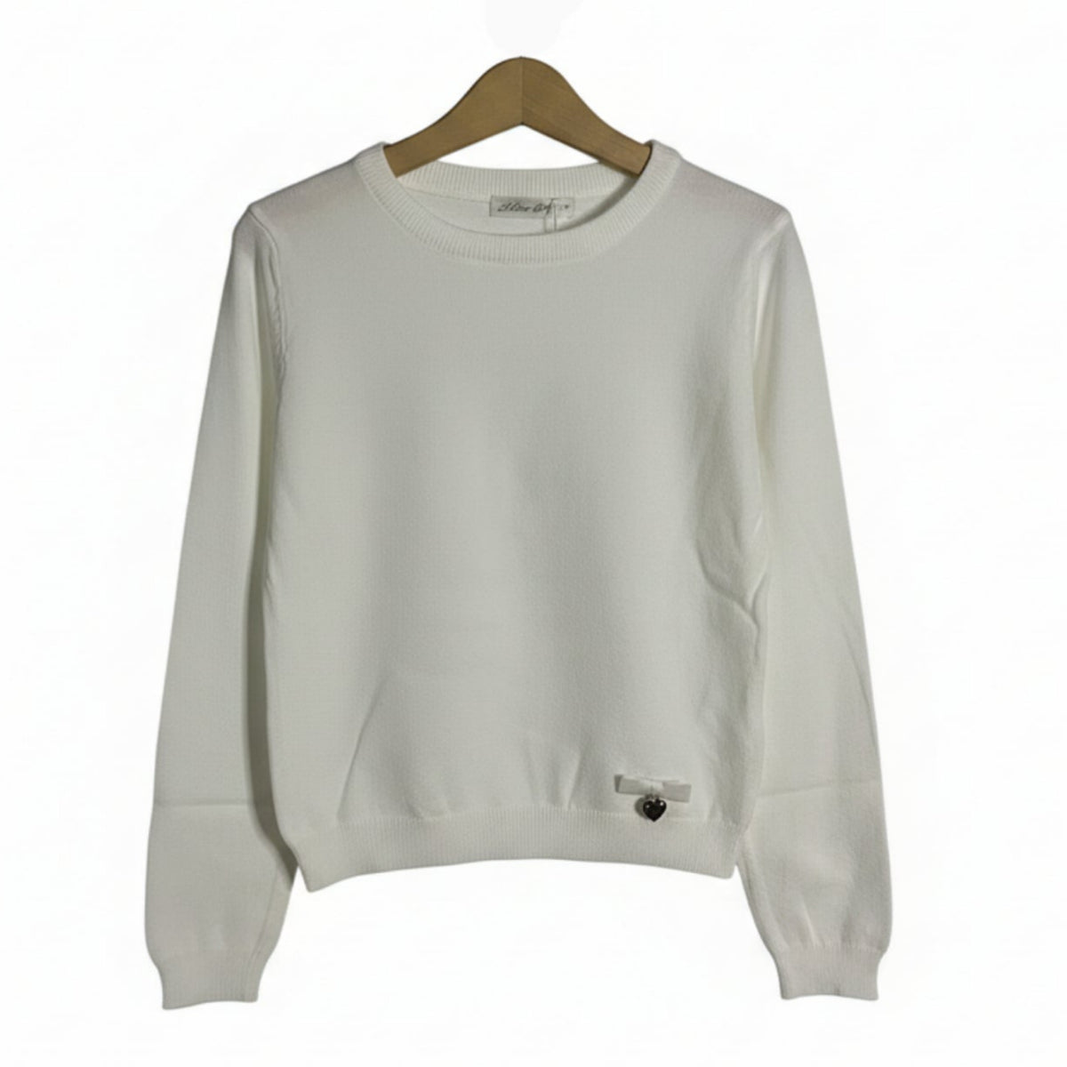 Alice Pi maglia basic con dettaglio fiocco e cuore bambina