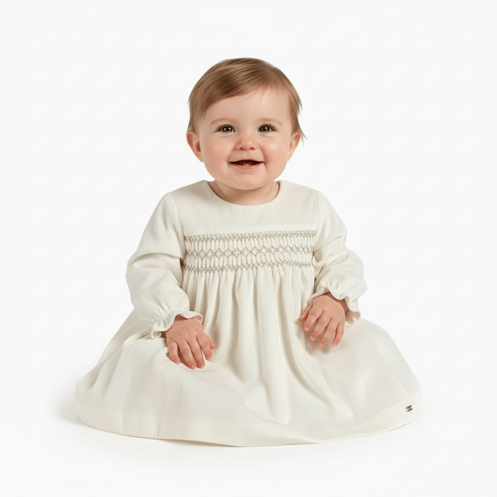 Mayoral abito neonata bianco con lurex