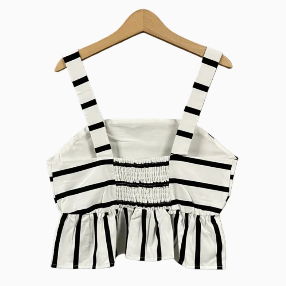 Mayoral top a righe con balza e fiocco bambina - Abbigliamento bambini firmato | CDifferent Outlet