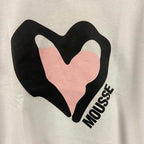 Mousse t-shirt manica corta bambina bianca con cuore