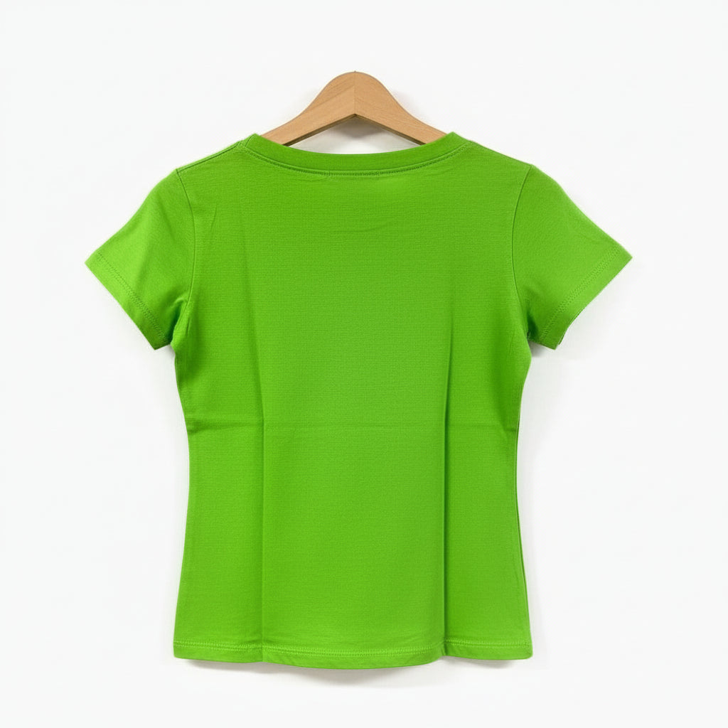 Maelie t-shirt manica corta bambina verde con scritta - Abbigliamento bambini firmato | CDifferent Outlet
