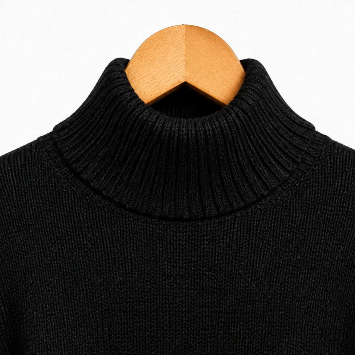 Manila Grace abito lungo in maglia nero con collo alto bambina | CDifferent Outlet