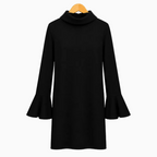 Dixie abito nero con colletto e maniche a campana bambina | CDifferent Outlet