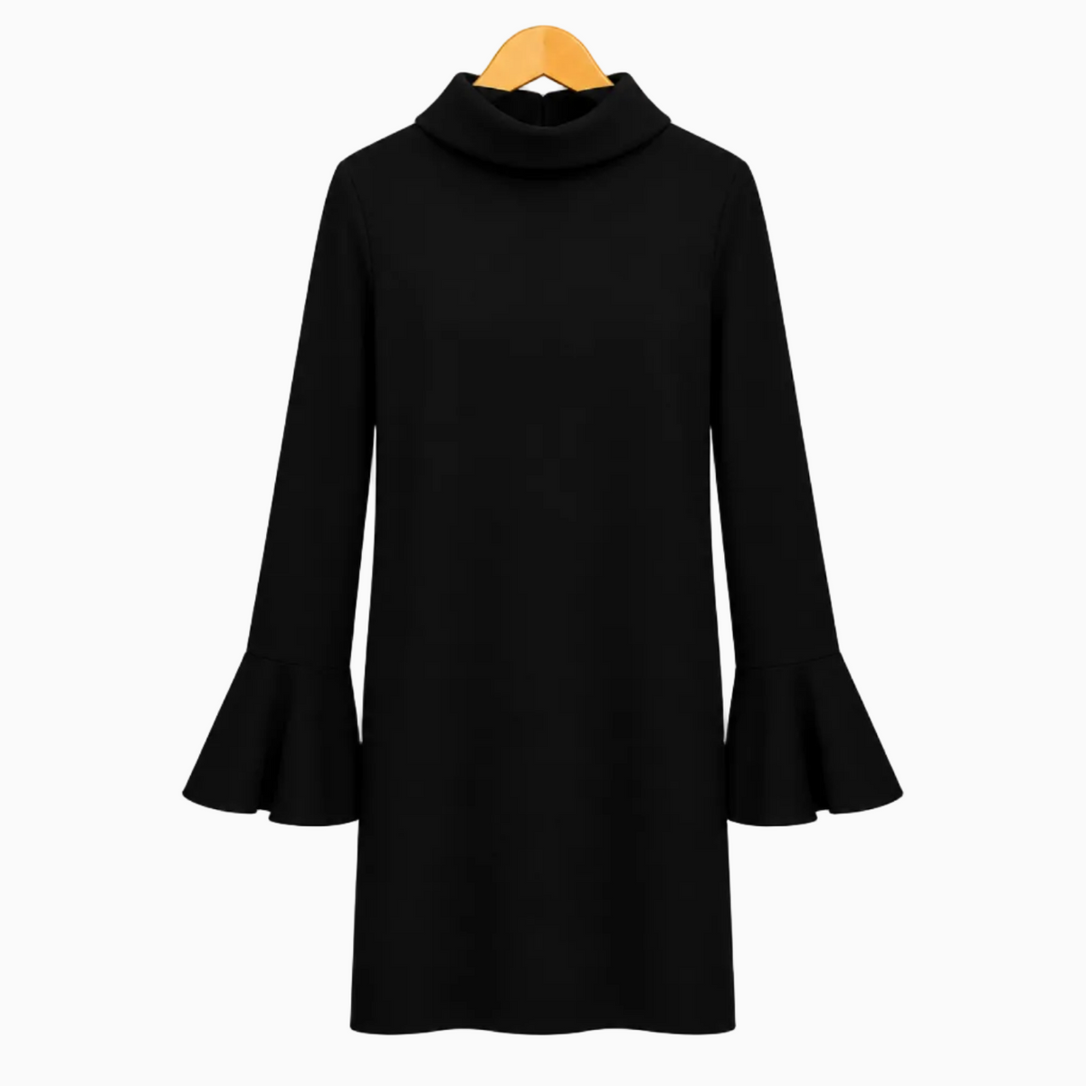 Dixie abito nero con colletto e maniche a campana bambina | CDifferent Outlet