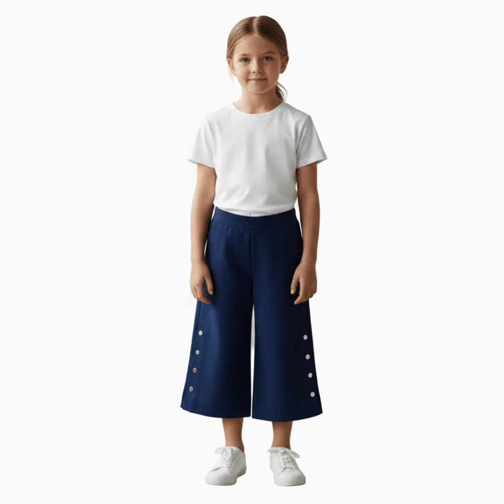 Mayoral pantalone cropped bambina blu - Abbigliamento bambini firmato | CDifferent Outlet