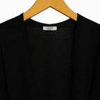 Liu Jo cardigan lungo nero con cintura in tinta bambina | CDifferent Outlet