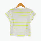 Mayoral t-shirt a righe bianche e gialle con nodo frontale bambina - Abbigliamento bambini firmato | CDifferent Outlet