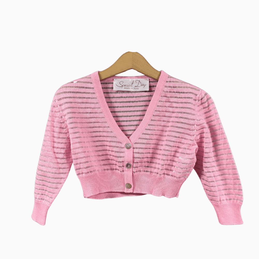Special Day coprispalle bambina rosa manica 3/4 - Abbigliamento bambini firmato | CDifferent Outlet