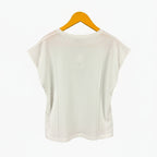 Mayoral t-shirt bambina panna con maniche ad aletta