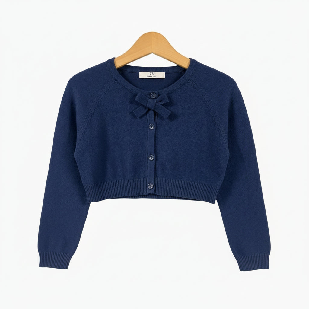 Y-Clù coprispalle bambina blu con fiocco - Abbigliamento bambini firmato | CDifferent Outlet