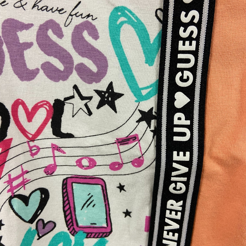 Guess t-shirt manica corta neonata fantasia