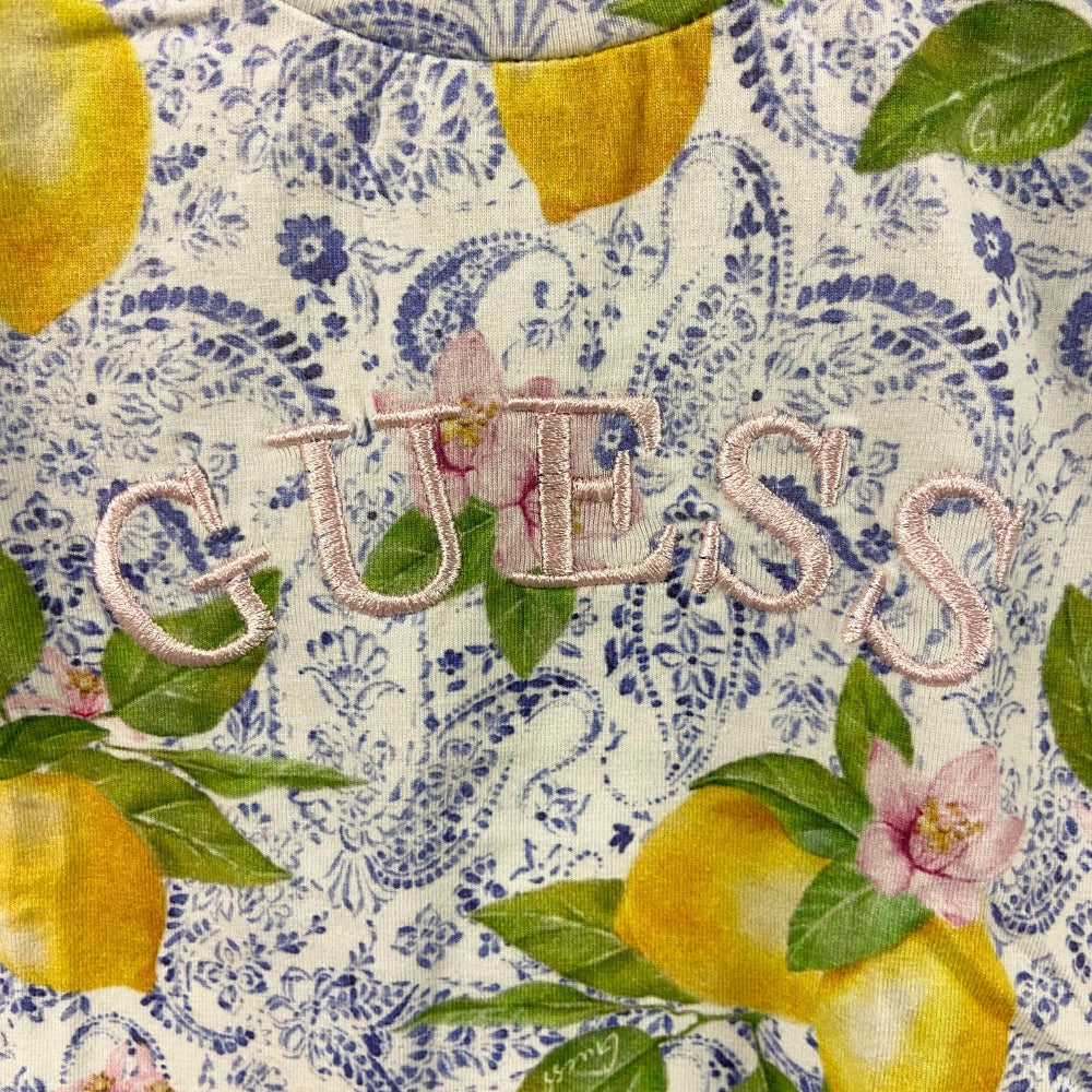 Guess t-shirt manica corta neonata fantasia limoni