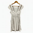 Mayoral vestito a righe bianco e beige bambina - Abbigliamento bambini firmato | CDifferent Outlet