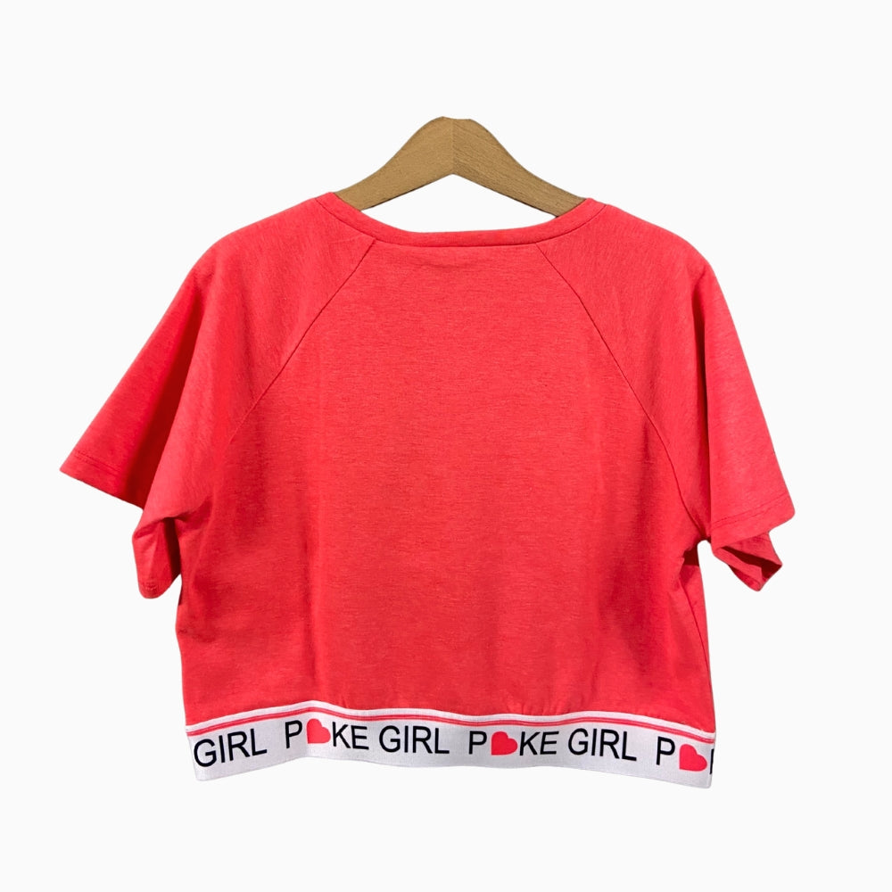 Sarabanda maglia crop bambina rosa poke girl