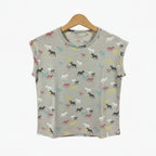 Esprit t-shirt manica corta bambina grigia con stampa cavalli - Abbigliamento bambini firmato | CDifferent Outlet