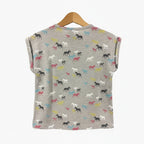 Esprit t-shirt manica corta bambina grigia con stampa cavalli - Abbigliamento bambini firmato | CDifferent Outlet